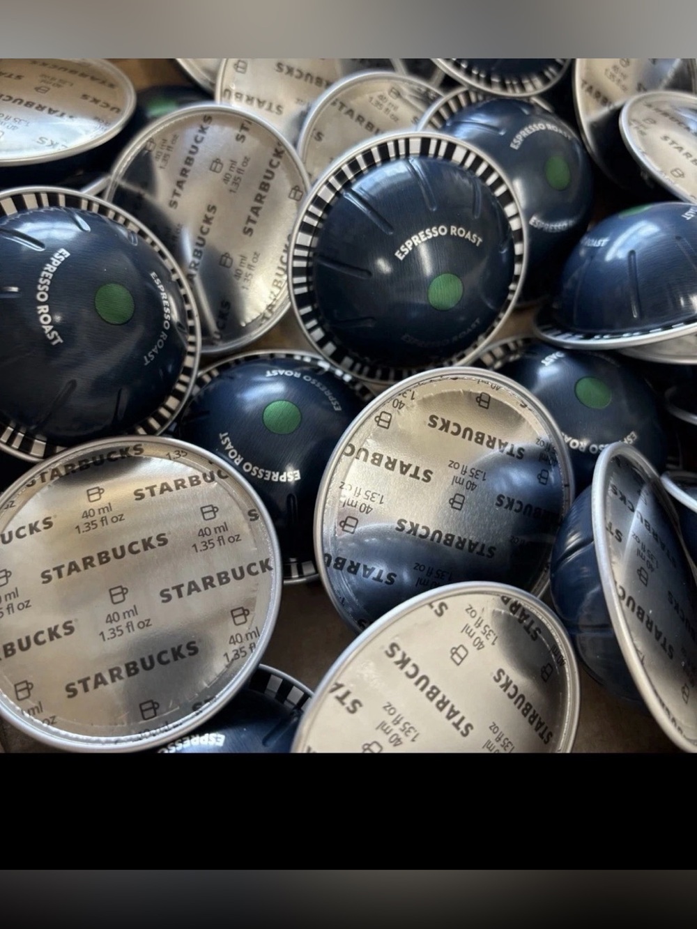 Starbucks Nespresso Vertuo Espresso Dark Roast Capsules, 40-ct BULK/LOOSE Lot